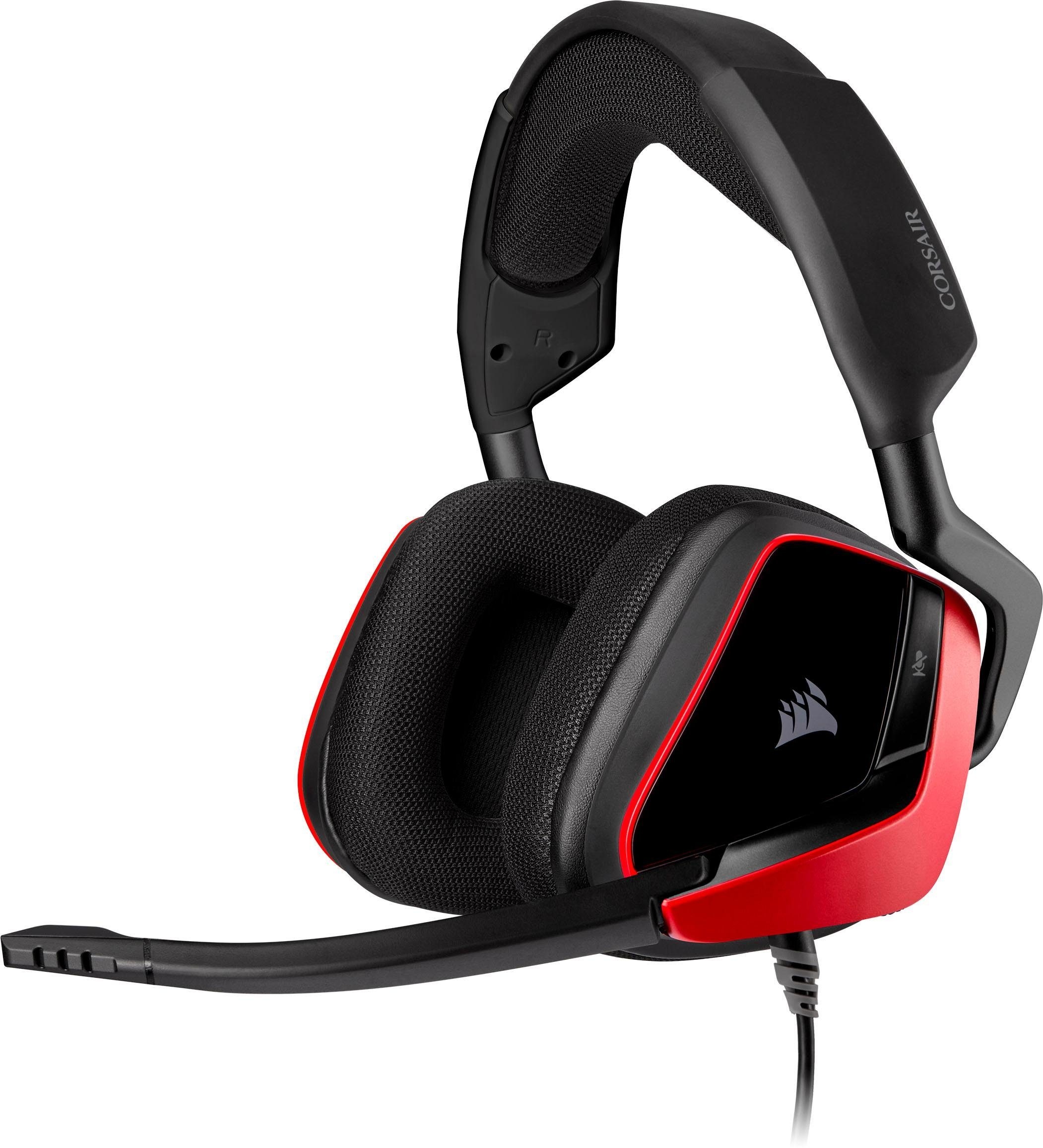 Corsair VOID ELITE SURROUND Gaming Headset Rot Black Virtual Surround 7.1 Stereo