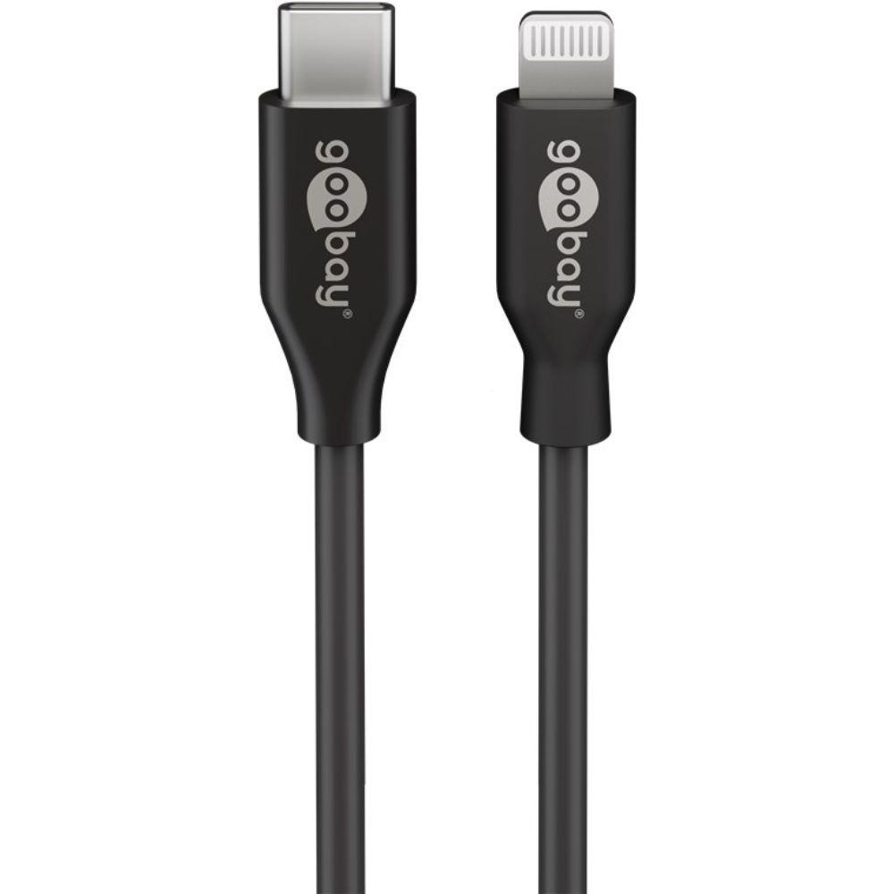 Goobay Lightning auf USB-C Lade- und Synchronisationskabel Schwarz 1m