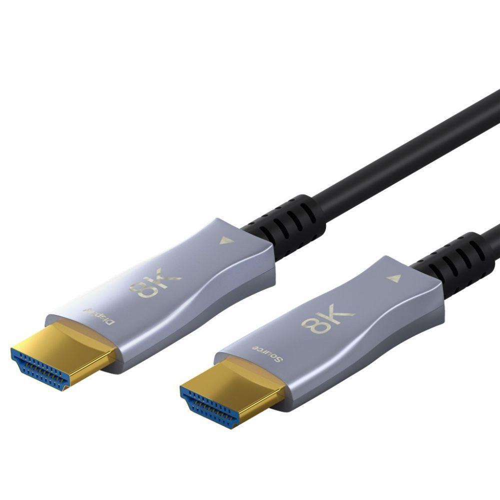 Goobay HDMI-Kabel - Modell: Optisches Hybrid High Speed HDMI-Kabel mit Ethernet (AOC) 2.1 schwarz - Länge: 80m