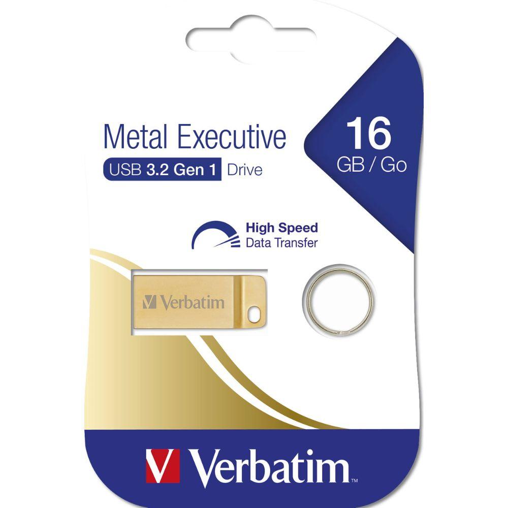  Verbatim USB-Stick 16 GB 3.2 Metal Executive Gold