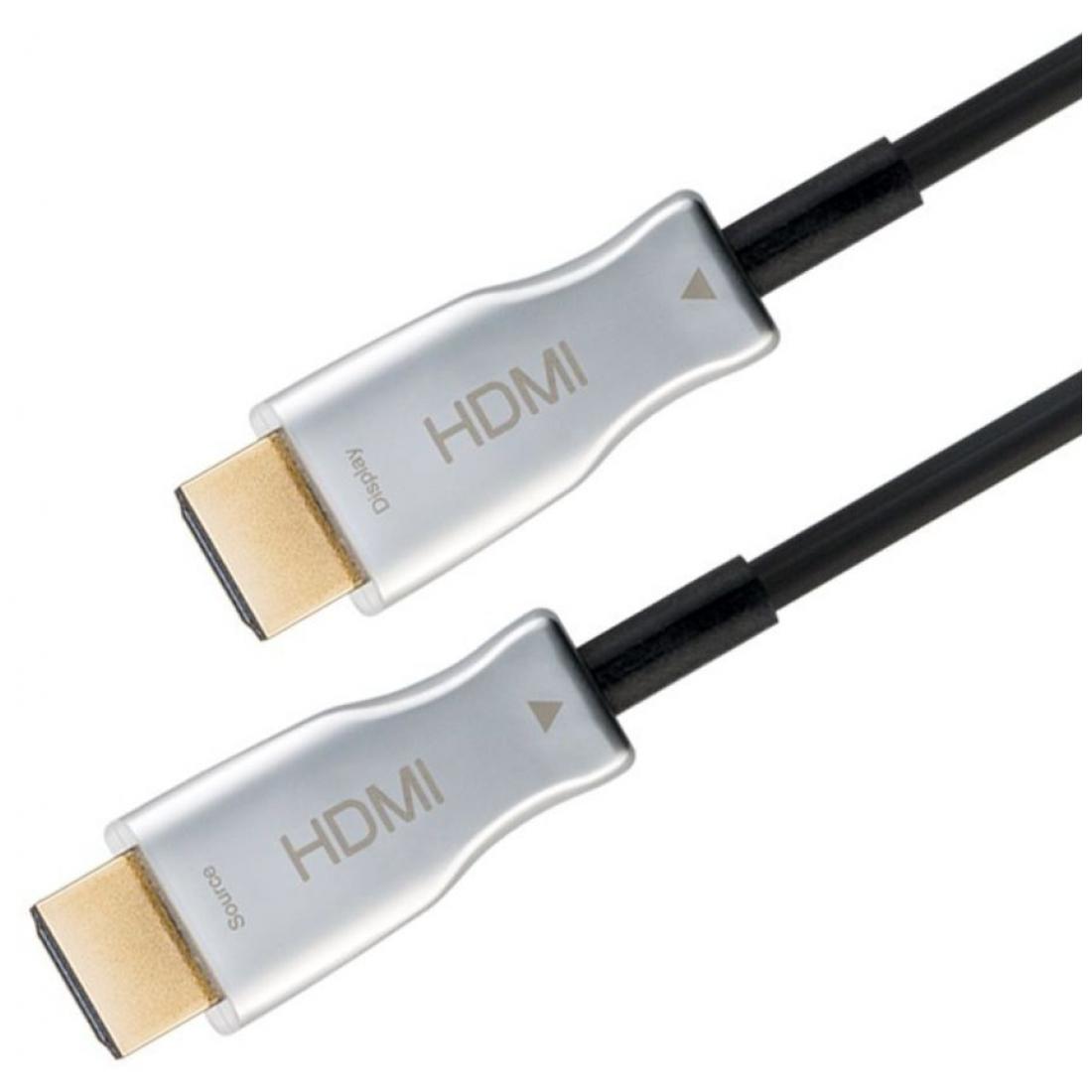 Goobay HDMI-Kabel - Modell: Optisches Hybrid High Speed HDMI-Kabel mit Ethernet (AOC) 2.1 schwarz - Länge: 50m