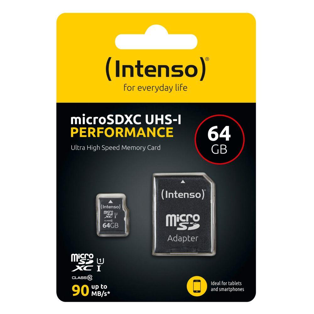 Intenso MicroSD Karte UHS-I Performance 64GB inkl. SD Adapter