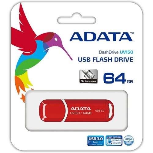 Adata DashDrive Value UV150 USB Stick 3.0 - Auswahl: 64GB Rot
