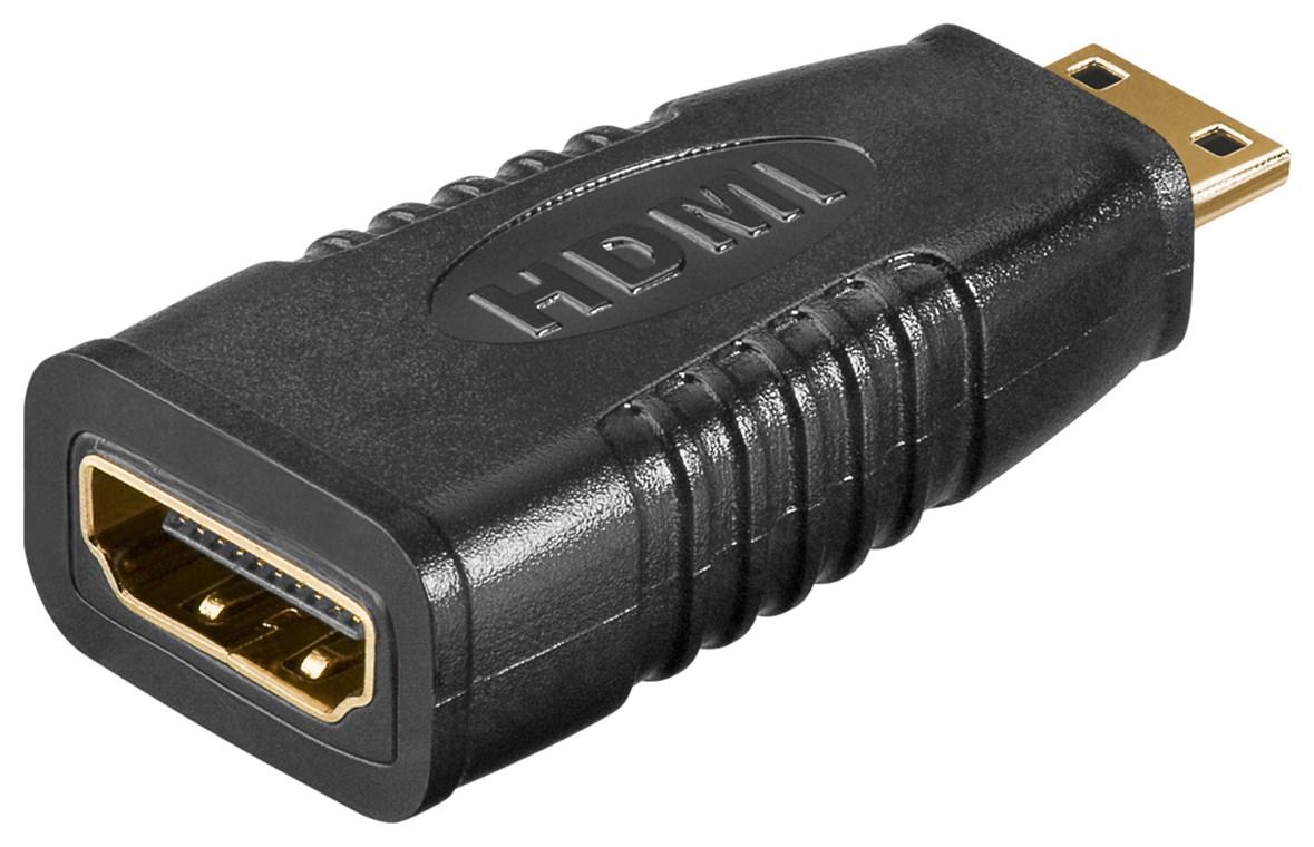  HDMI Adapter, vergoldet HDMI-Buchse (Typ A) > HDMI Mini-Stecker (Typ C) 