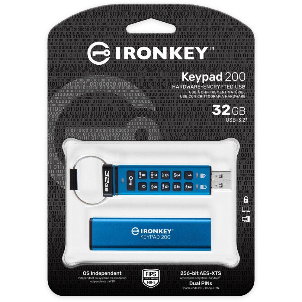 Kingston 32 GB IronKey Keypad 200 USB 3.2 