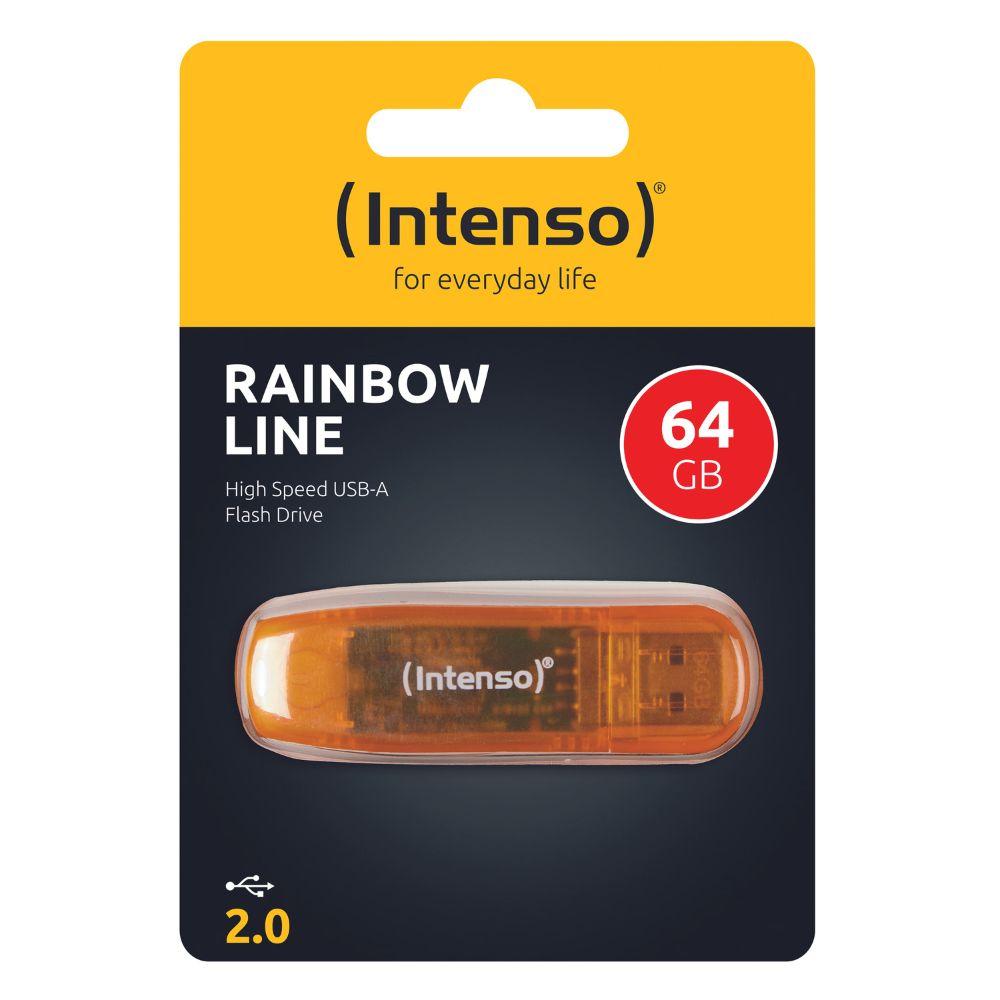 Intenso  USB-Stick  2.0 Rainbow Line Version orange 64GB