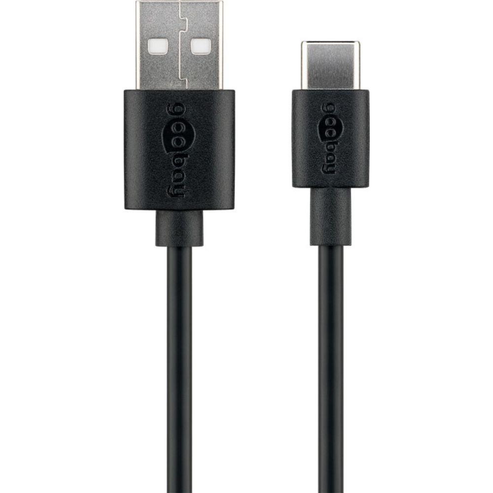 Goobay USB-C auf USB Lade- und Synchronisationskabel Schwarz 1m