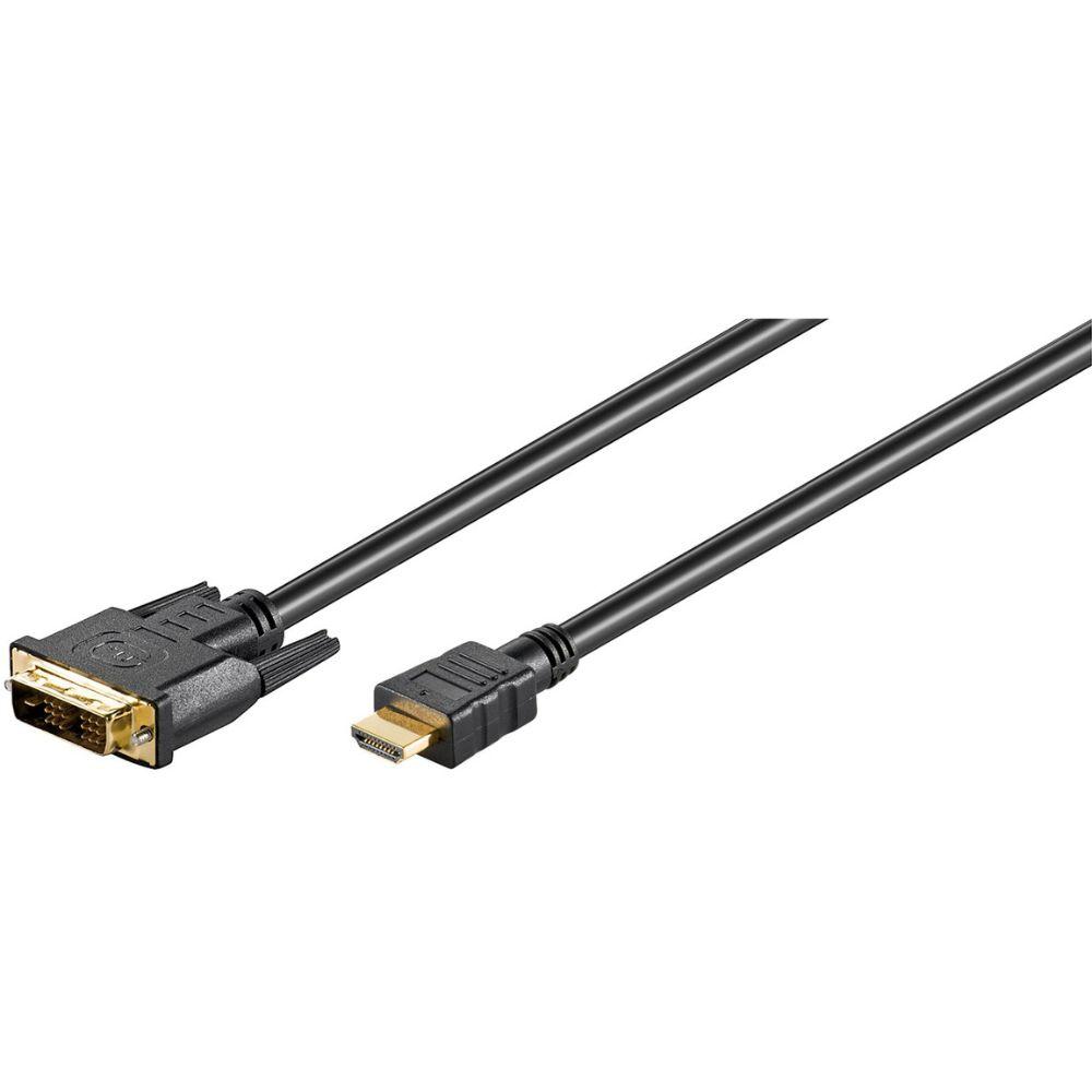 Goobay HDMI-Kabel -  Modell: DVI-D auf HDMI-Kabel vergoldet, schwarz -  Länge: 5m