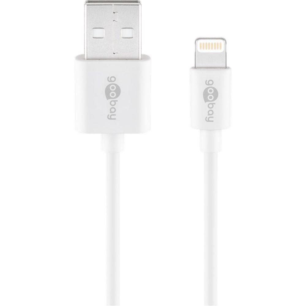 Goobay Lightning auf USB Lade- und Synchronisationskabel Weiß 50cm