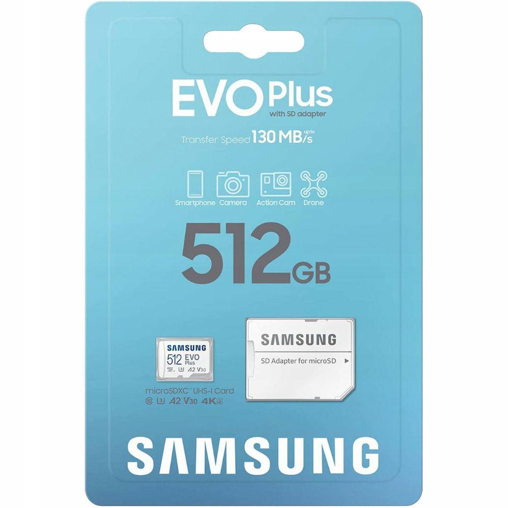 Samsung MicroSD-SdXC-Karte EVO Plus (2021) Class 10 512GB inkl. Adapter