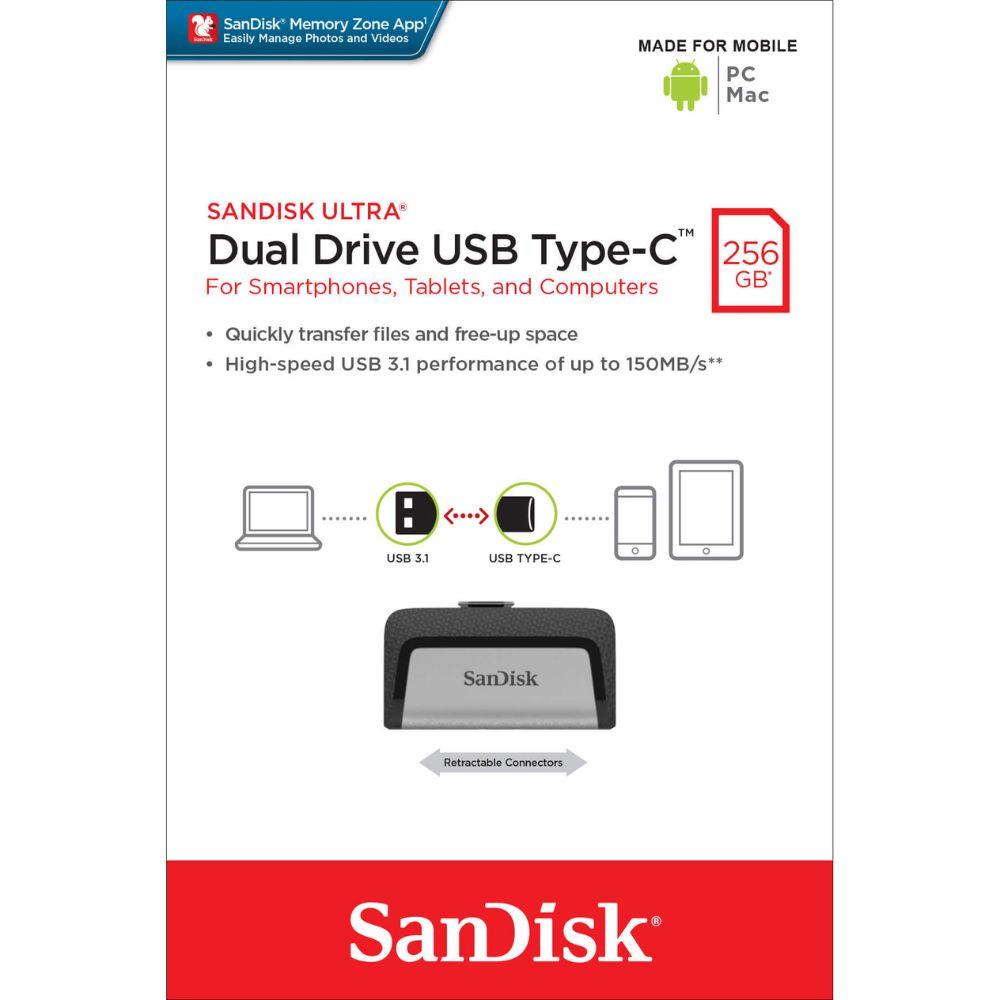 SanDisk Dual Drive USB-Stick 256 GB USB 3.1 / USB-C